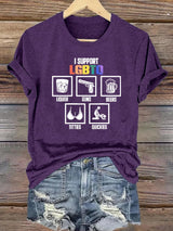 Women's  I support LGBTQ Print T-shirt