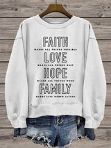Women'S Family Makes Life Worth Living Print Sweatshirt