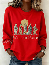 Women's Walk For Peace  Art Print Sweatshirt