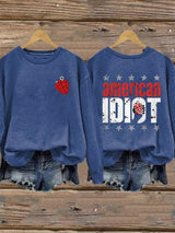 Women's Casual Printed Long-Sleeve Sweatshirt