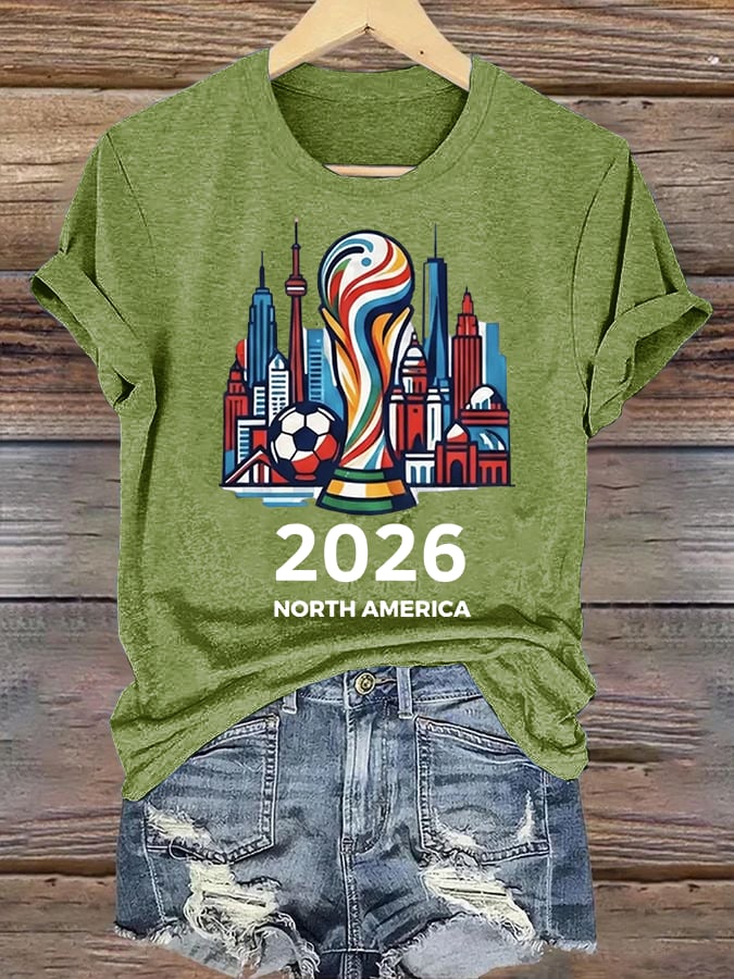 Women's  North America WC 2026 Soccer printed T-shirt