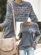 Women's Love Like Jesus, Dear Person Behind Me Jesus Loves You Beyond Measure Inspirational Casual Sweatshirt
