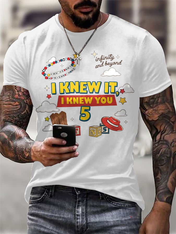 Men's Retro I Knew It Print T-Shirt