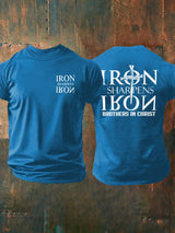 🔥Buy 3 Get 15% Off🔥🔥Hot Sale Picks 🔥Men's Iron Sharpen Iron Printed Christian T-shirt