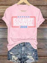 Women's  Modern Talk Show Colbert Kimme 2028Print T-Shirt