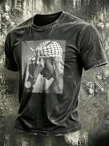 Men's Retro Rap Star Comfortable Pure Cotton T-Shirt