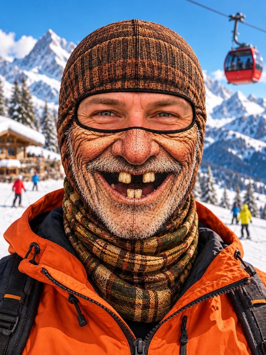 Funny And Wacky Ski Full-Face Balaclava Hood