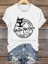 V-Neck Retro Funny Proud Member Of WDNC Club We Do Not Care Menopause Perimenopause Print T-Shirt