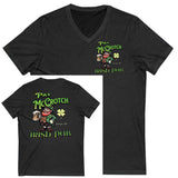 St.Patrick's Day Print Pattern Print 100%Cotton V Neck T-Shirt