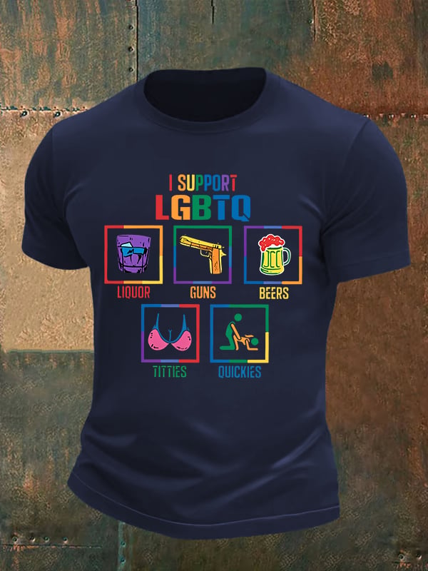 Men's I support LGBTQ Print T-shirt