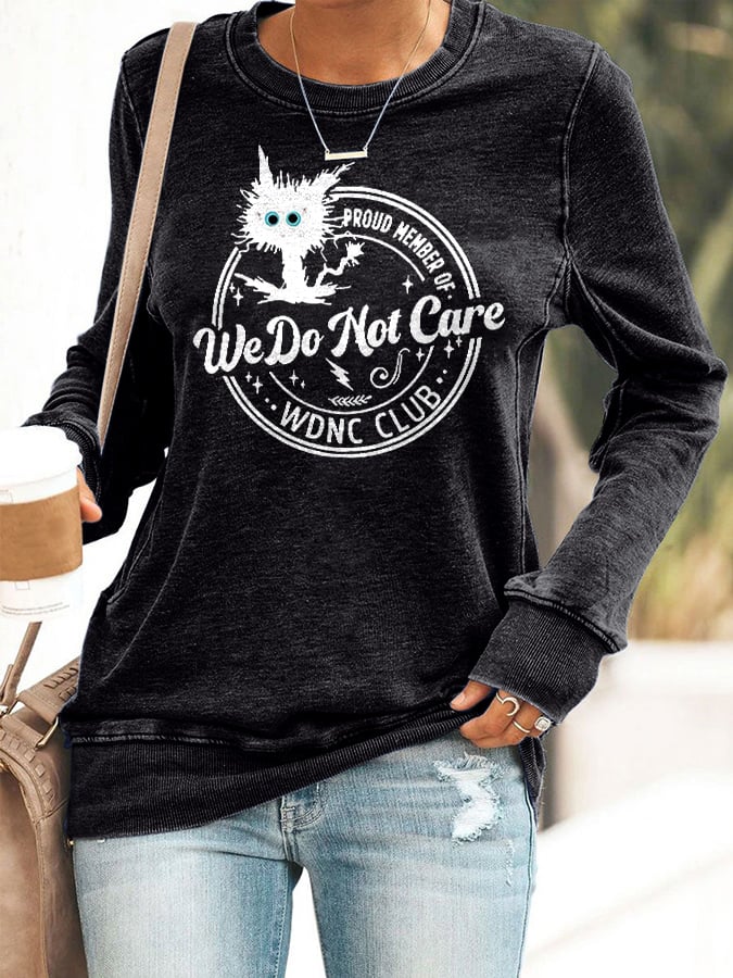 Retro Funny Proud Member Of WDNC Club Menopause Perimenopause Print Sweatshirt