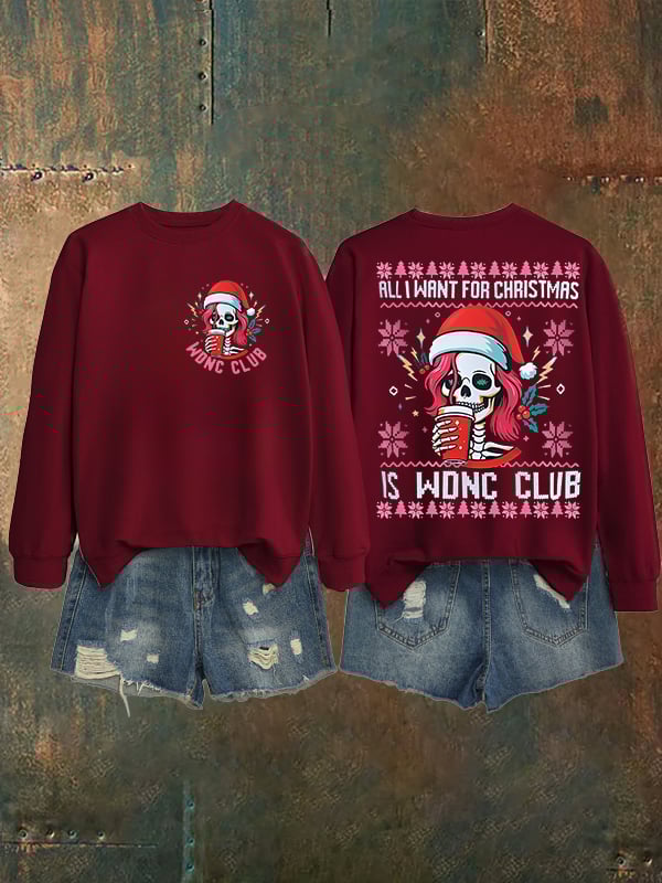 Women's  Retro Funny Proud Member Of Club We Do Not Care Menopause Perimenopause Print   Sweatshirt