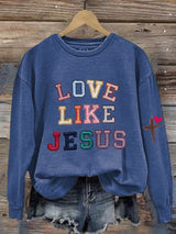 Women's Valentine's Day Printed Round Neck Sweatshirt