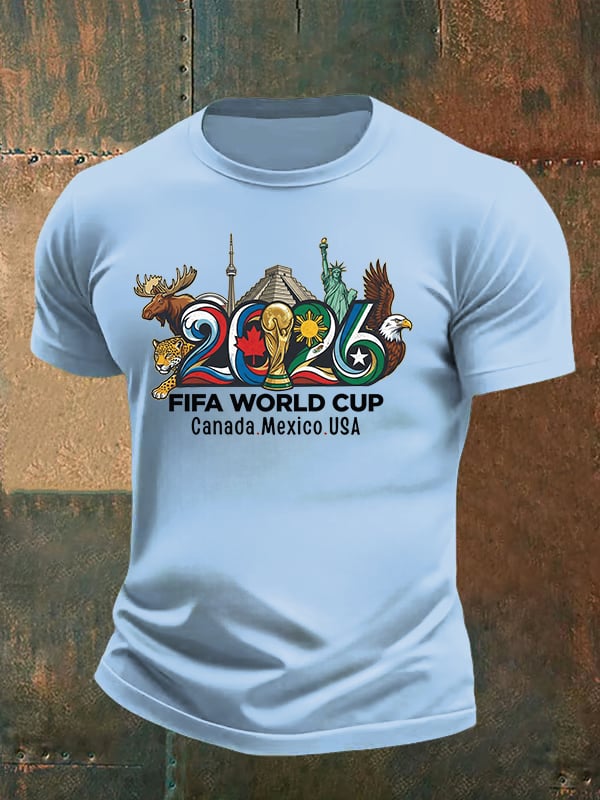 Men's  2026 Canada Mexico Usa Football T-shirt