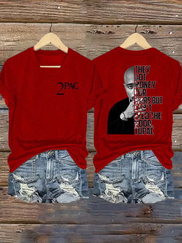 Women's  2Pac Rapper Print T-Shirt