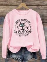 Women's  Retro Funny Proud Member Of Club Menopause Perimenopause Print   Sweatshirt