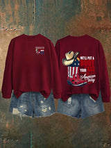 🔥Buy 3 Get 15% Off Women's  WE'LL PUT A B00T IN YOUR ASS Print   Sweatshirt
