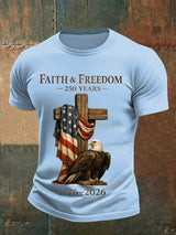Men's  Faith and Freedom 250 Years Print T-Shirt