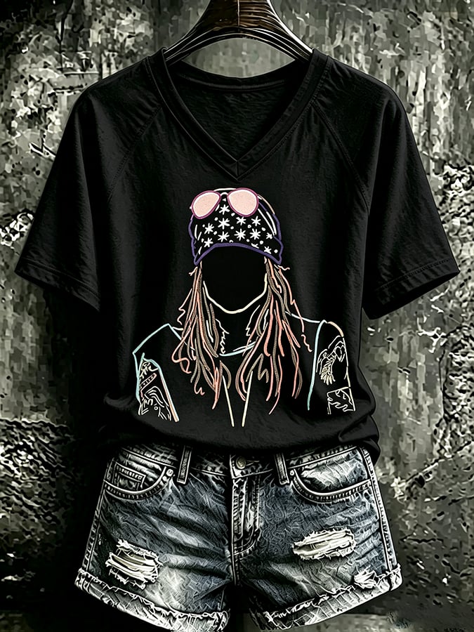 Women's Rock Tour Graphic Top