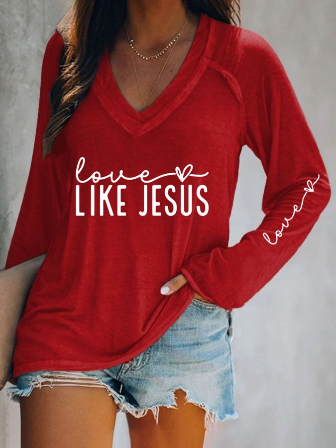Women's  Hearts Print T-Shirt