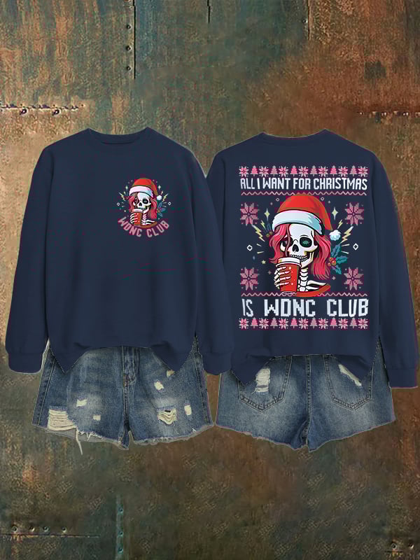 Women's  Retro Funny Proud Member Of Club We Do Not Care Menopause Perimenopause Print   Sweatshirt