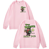 St.Patrick's Day Print Pattern 100% 300g Cotton Crew Neck Sweatshirt