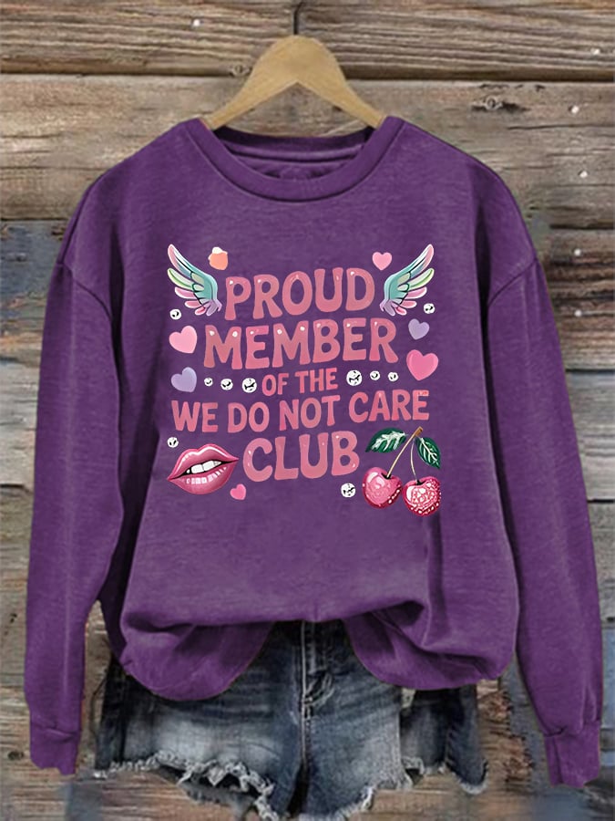 Women's  Retro Funny Proud Member Of Club Menopause Perimenopause Print  Sweatshirt