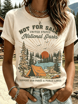 Women's "Support Our Parks & Public Lands" Comfortable short-sleeved T-shirt