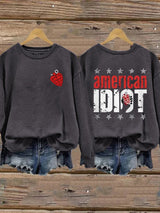 Women's Casual Printed Long-Sleeve Sweatshirt