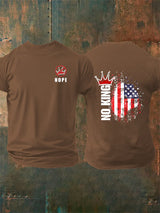 Men's  NOPE No King American Flag Print T-Shirt