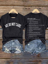 Retro Funny WDNC Menopause Perimenopause This List Is Not Exhaustive Print T-Shirt