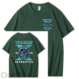 Gen X Skull Pattern 100%Cotton T-Shirt