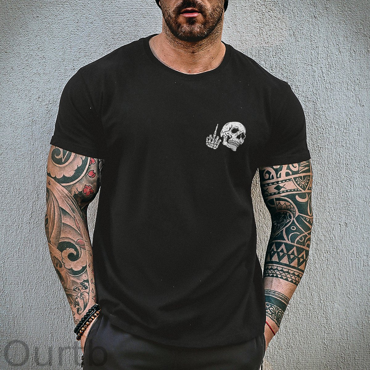 Fuck What They Think Skull Printed T-shirt