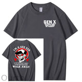 Gen X Walk Away Pattern Print Crew Neck T-Shirt