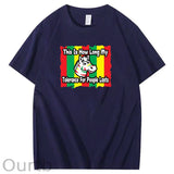 This Is How Long my Tolerance For People Lasts Pattern Print Crew Neck T-Shirt