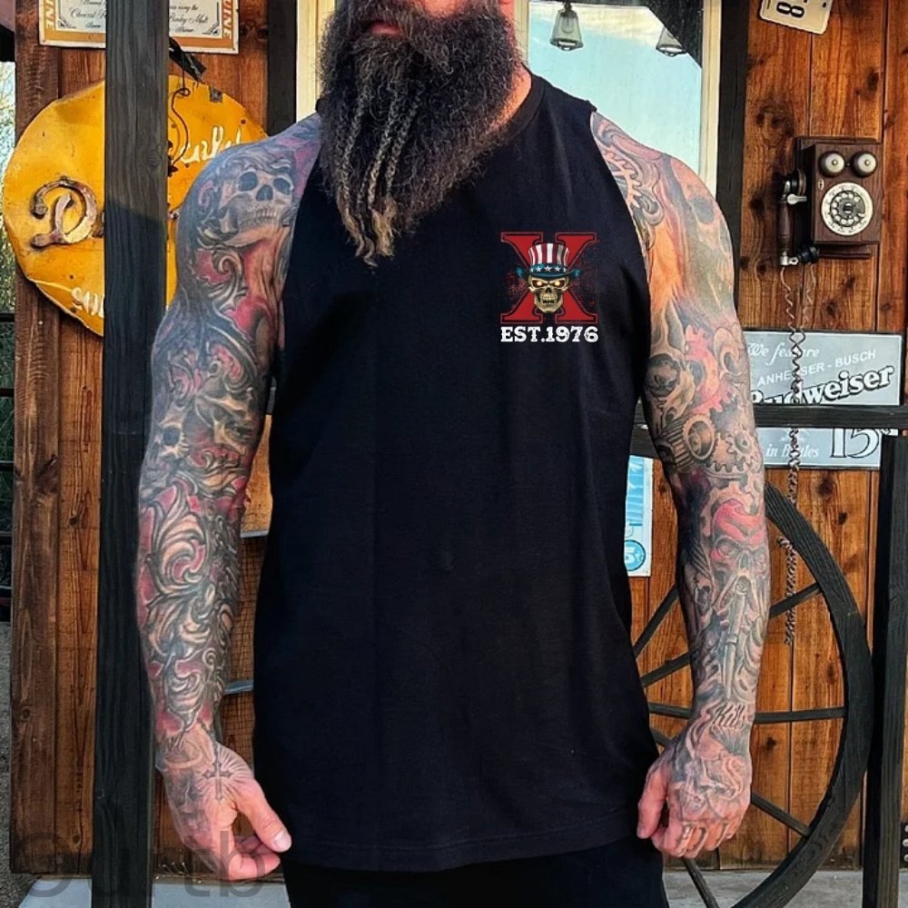 GenX Skull Cotton Tank Top Custom EST for 1965-1980 Generation