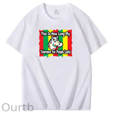 This Is How Long my Tolerance For People Lasts Pattern Print Crew Neck T-Shirt