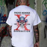 PROUD MEMBER GENERATION Skull Print Men's T-shirt