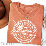Gen X Raised On Hose Water And Neglect 1965-1980 Pattern Round-Neck T-Shirt