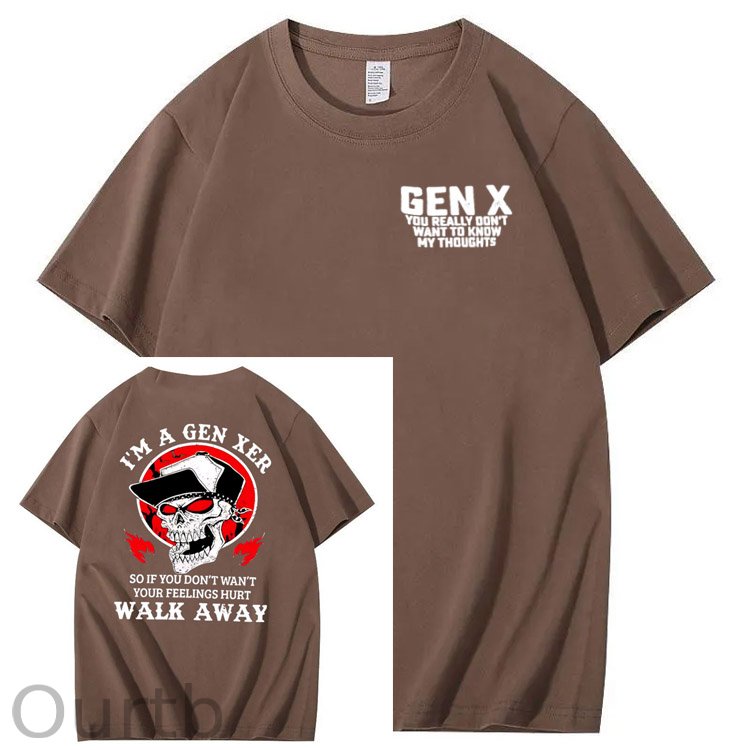 Gen X Walk Away Pattern Print Crew Neck T-Shirt