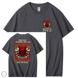 One Day Fuck It All  Pattern Print 100% Cotton T-Shirt