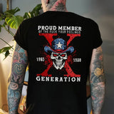 PROUD MEMBER GENERATION Skull Print Men's T-shirt